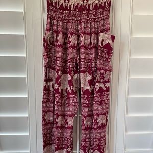 High-waisted BOHO harem pants